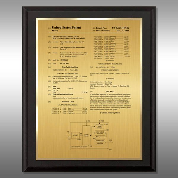 IC-BFG12 - Black Finish Plaque Gold