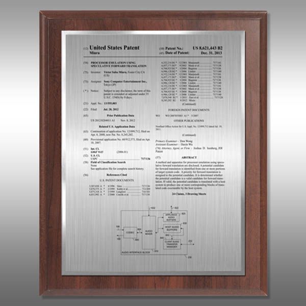 IC-CF12 - Cherry Finish Plaque Silver